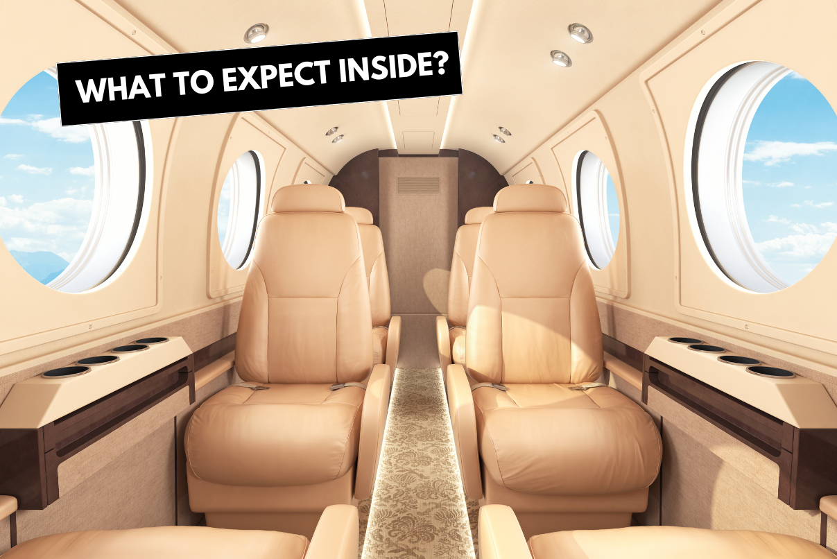 Comfort and Functionality Inside a Private Jet Cabin on Flights from Sedona to Los Angeles