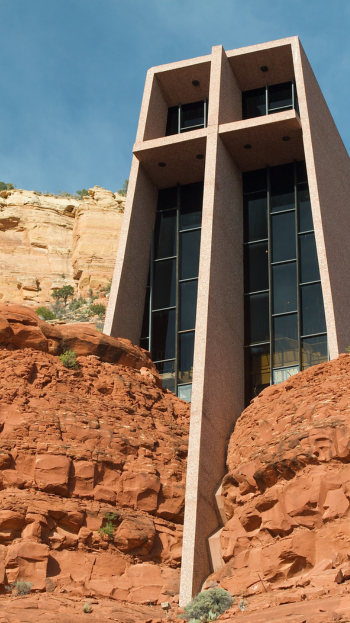 Private Flights to Chapel of the Holy Cross in Sedona, Arizona