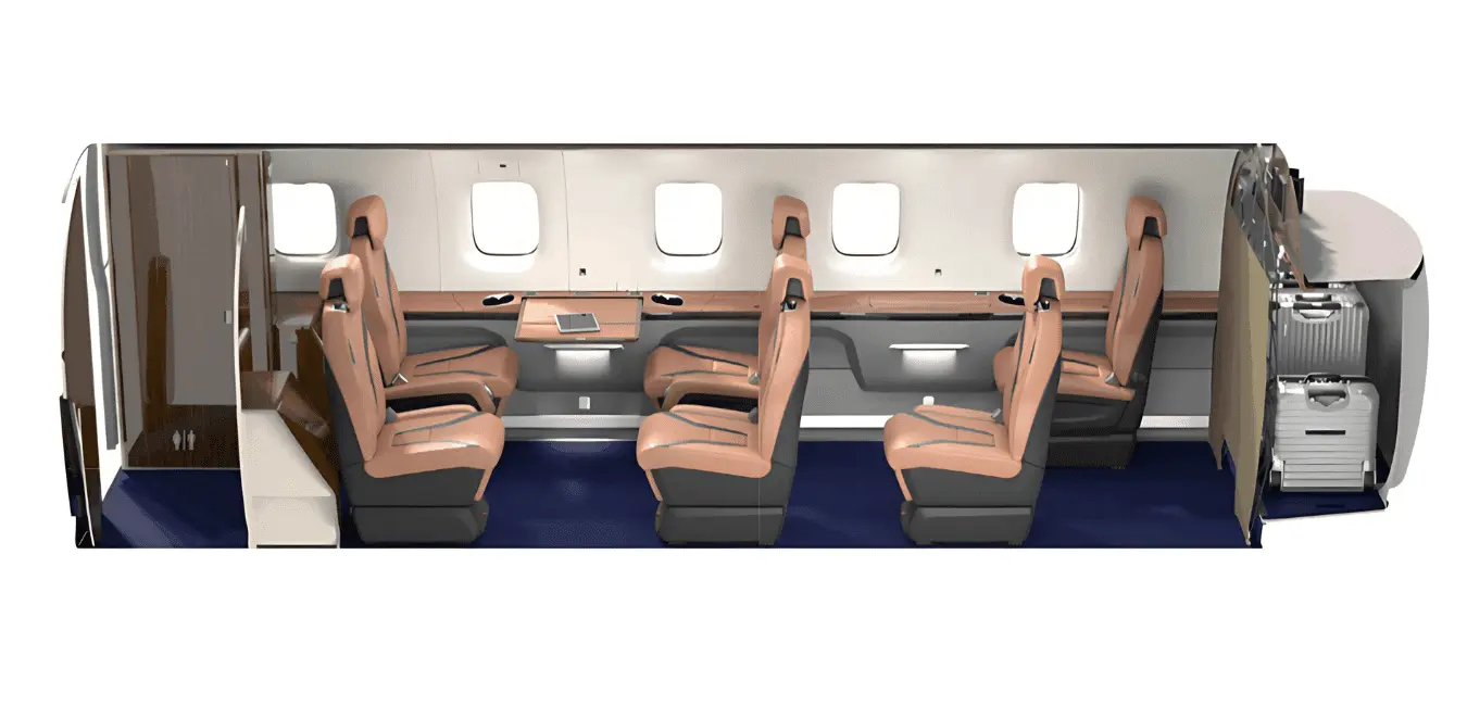 Pilatus Pc-12 side view of cabin